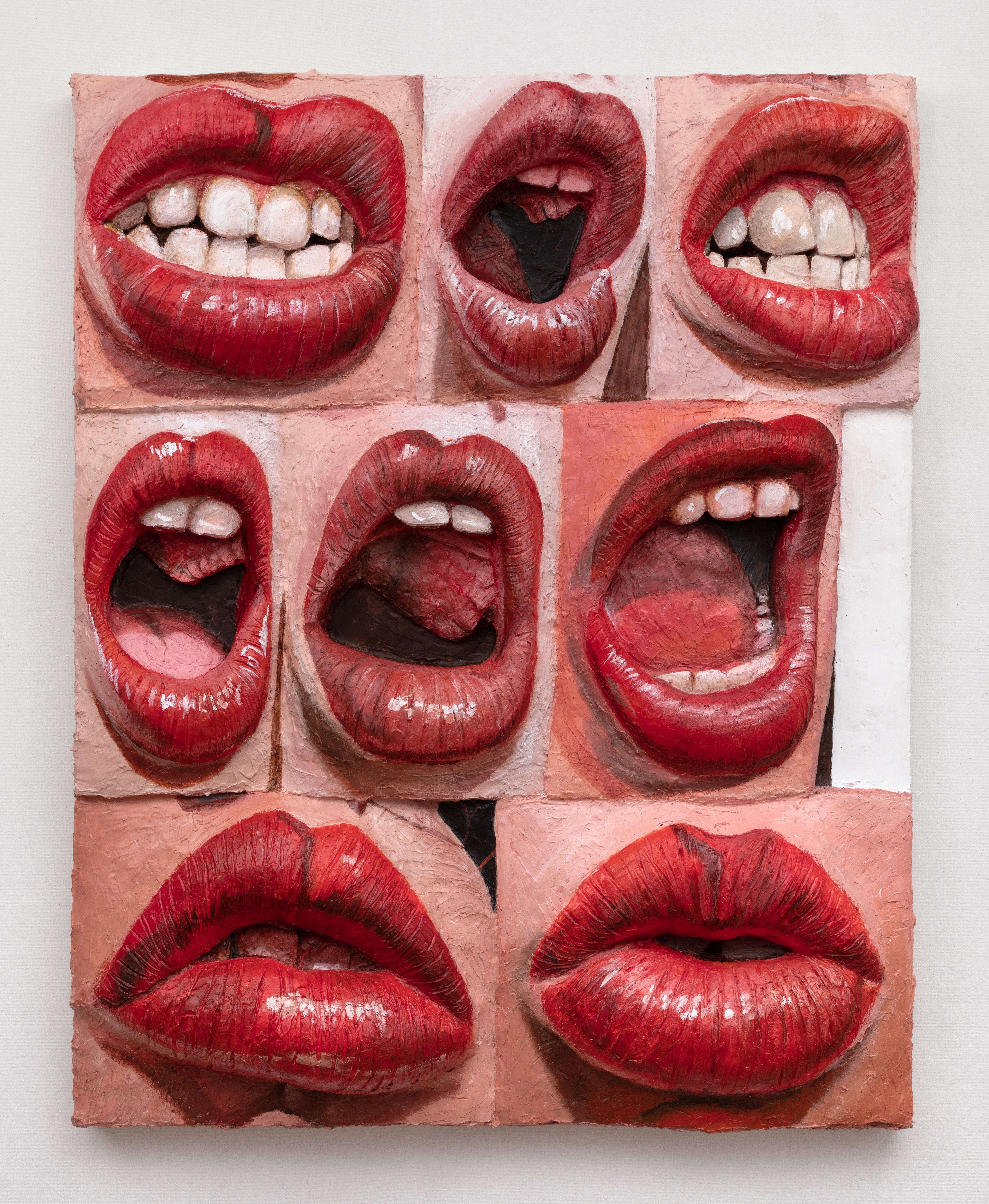 painting of mouths in different positions